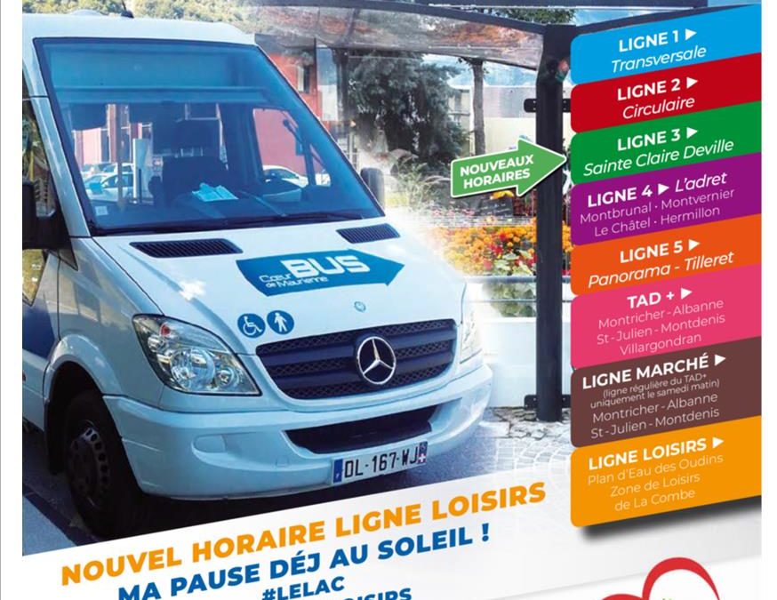 RESEAU DU COEUR DE MAURIENNE ARVAN BUS – NOUVEAUX SERVICES A PARTIR DU 07/07/2018