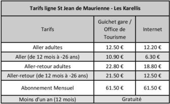 Tarifs 2019/2020