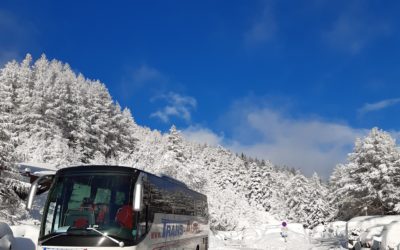 Bus Navette Ski Neige Montagne