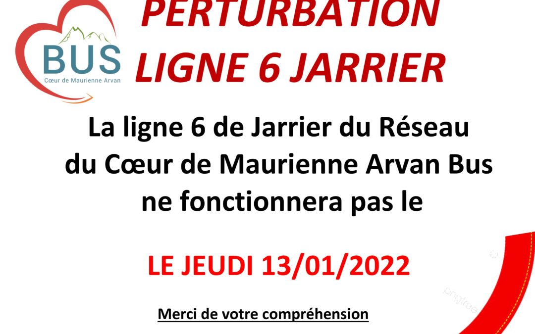 Perturbation Ligne 6 Jarrier