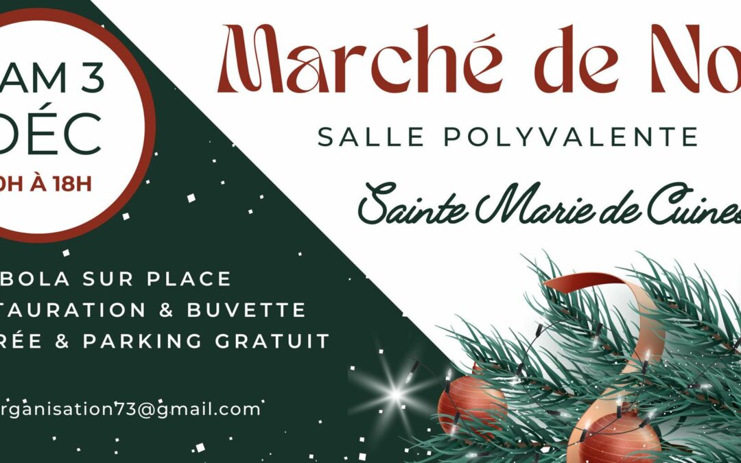 1er marché de noël à Sainte-Marie-de-Cuines